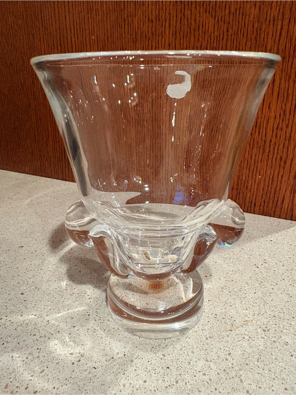 Gorgeous Steuben Scroll Footed Vase 6” 1983 Signed